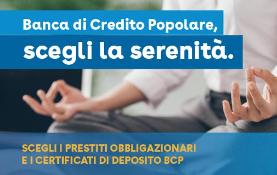 Scegli la serenit con i Prestiti Obbligazionari BCP